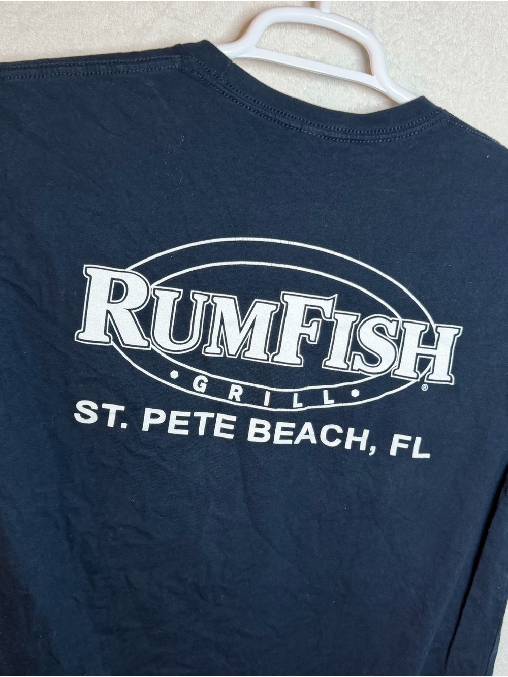 Rumfish Restaurant T-Shirt in Navy Blue
